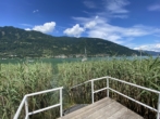 Ausblick Badeplattform - Seehaus zur Dauermiete – privater Steg & Garten, direkt am Ossiacher See