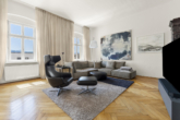 Wohnzimmer - Stilvolles Altbaujuwel mit Balkon nahe Zentrum Klagenfurt