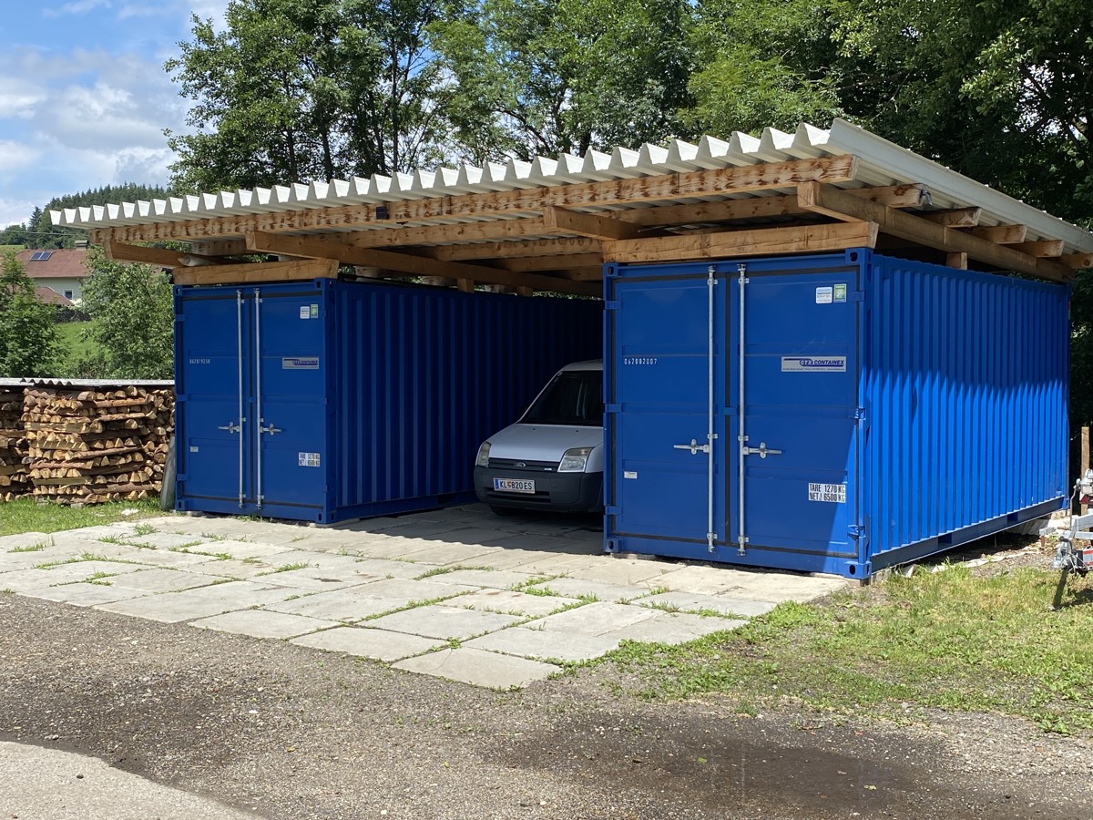 Lagercontainer in Moosburg, Optional mit Carport